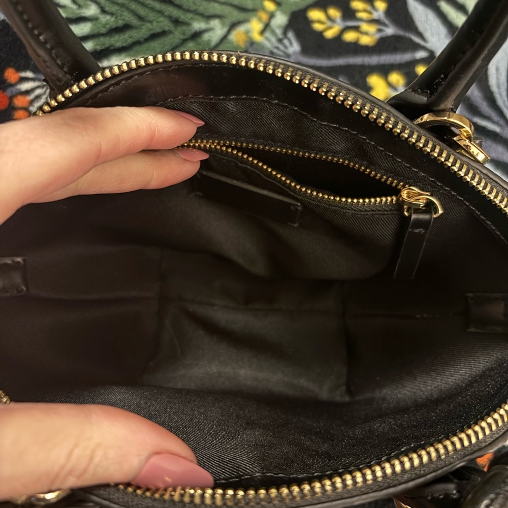 Zara Double Handle Black City Bag - Picture 7 of 9